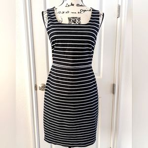 The Limited Sheath Stripe Denim Black and white Dress Size 2